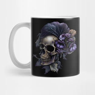 Skull Violet Leaf Hair Style Mug